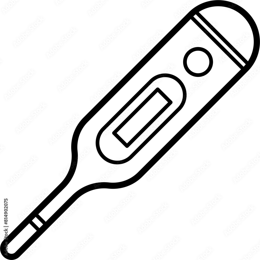 Thermometer outline vector icon Thermometer outline vector icon