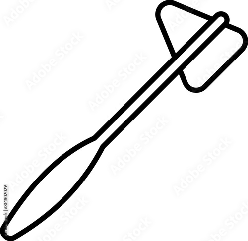 Reflex hammer outline vector icon