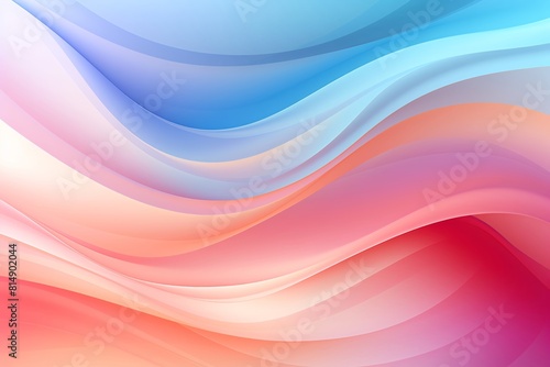 Pasteltoned gradient waves abstract background, soft and subtle, suitable for nursery room wallpapers or gentle fabric patterns