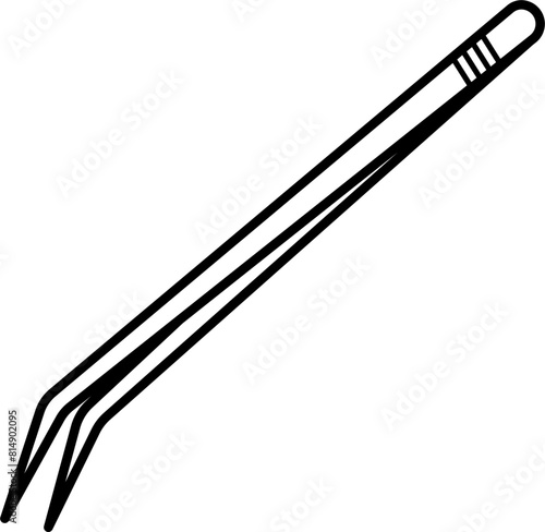 Tweezers outline vector icon