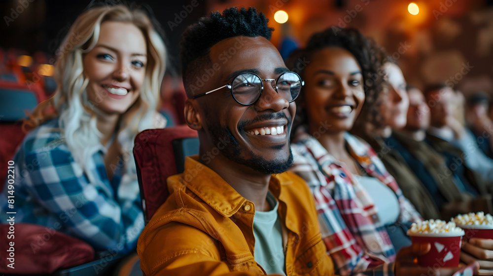 Inclusive Friendship: Diverse Group of Friends with Disabilities Enjoying Movie Night Concept of Joyful Inclusion and Shared Moments Inclusive Friendship: Diverse Group of Friends with Disabilities Enjoying Movie Night Concept of Joyful Inclusion and Shared Moments