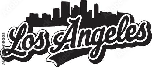 Los Angeles Skyline Silhouette