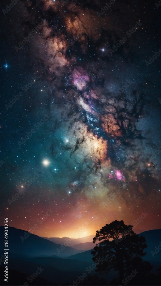 Celestial Wonderland, Background of Endless Space with Stars and Nebulae