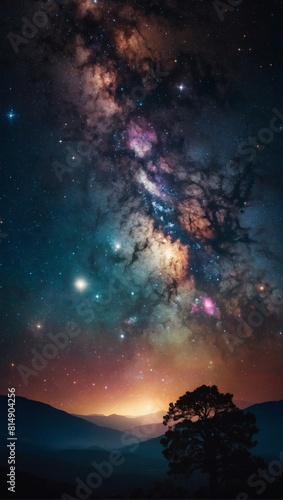 Celestial Wonderland  Background of Endless Space with Stars and Nebulae