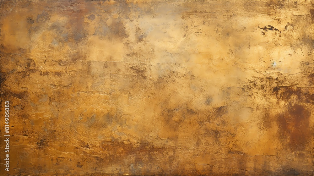 Weathered gold metal texture with patina, vintage feel with spots of oxidation, tailored for antique themed wallpapers or historical document backgrounds