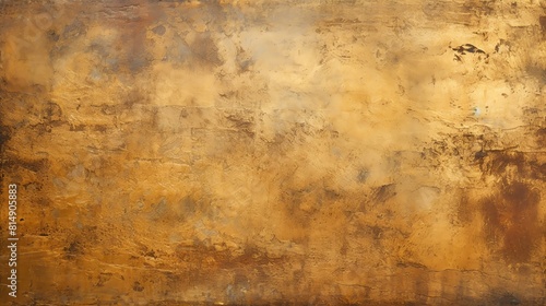 Weathered gold metal texture with patina, vintage feel with spots of oxidation, tailored for antique themed wallpapers or historical document backgrounds