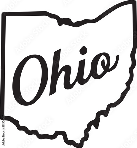 Ohio State Shape Vector