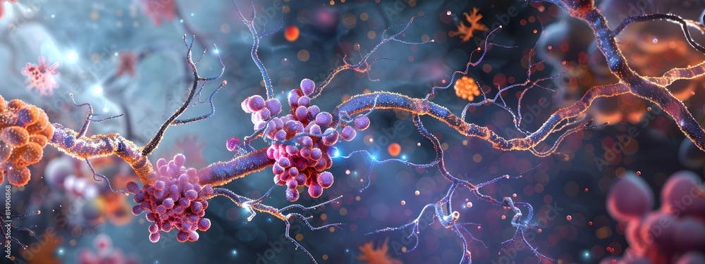 Molecular animation showcasing insulin s role in promoting neuronal growth and axonal Molecular animation showcasing insulin s role in promoting neuronal growth and axonal