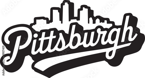 Pittsburgh Skyline Silhouette photo