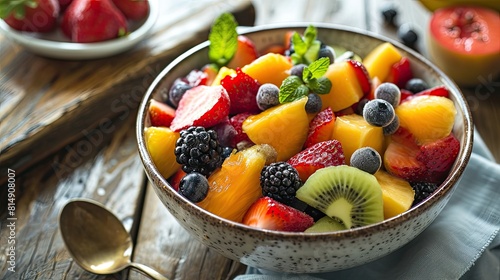 bowl of fruit salad  healthy breakfast