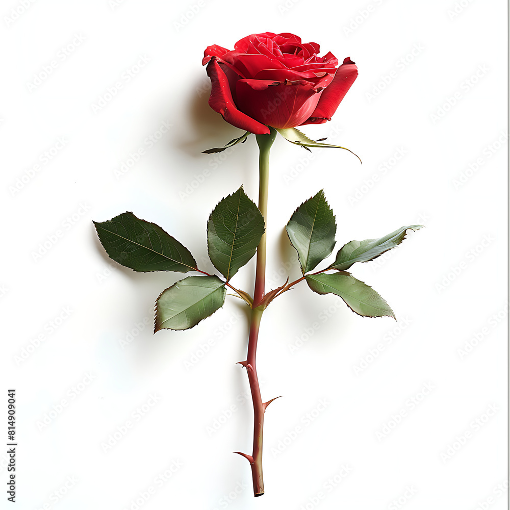Obraz premium Roses, white background, the beauty of nature and their charming fragrance