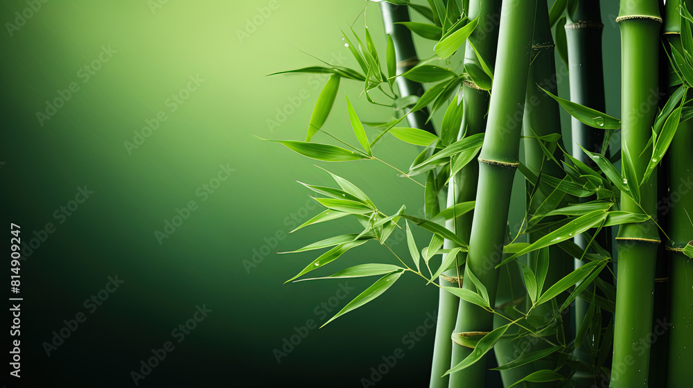Fototapeta premium Green bamboo wallpaper.
