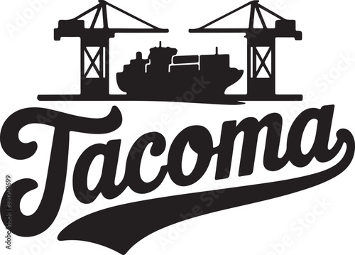 Tacoma Ship Silhouette Vector