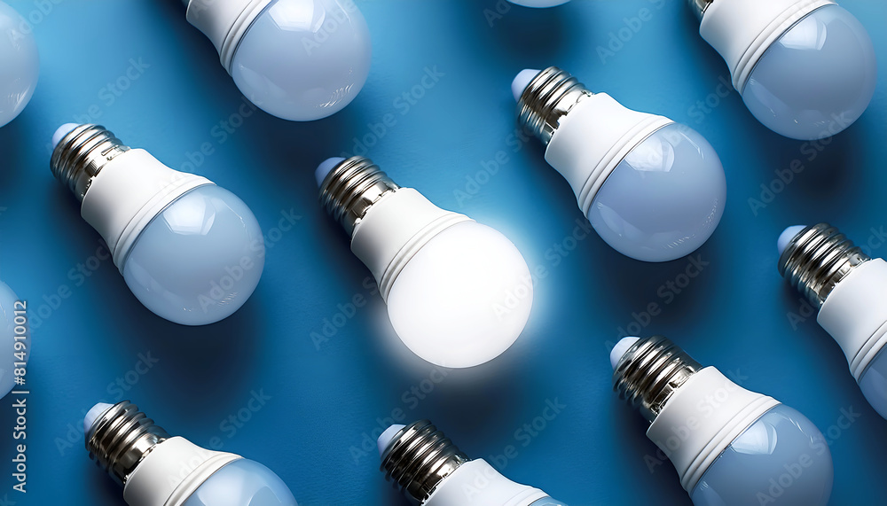 led lamps and one led lighting is on, blue background, leader is different, background, wallpaper led lamps and one led lighting is on, blue background, leader is different, background, wallpaper