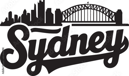 Sydney Skyline Silhouette