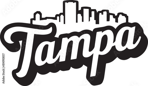 Tampa Florida Skyline Silhouette