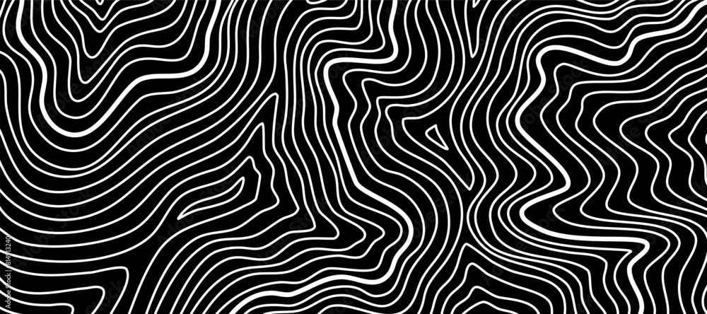 Obraz premium Wavy Contour background. Topographic contour background. contour lines background. Topographic map background. Abstract wavy background.