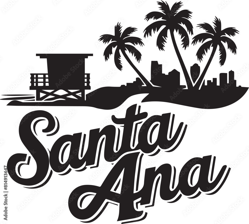 Fototapeta premium Santa Ana California Vector