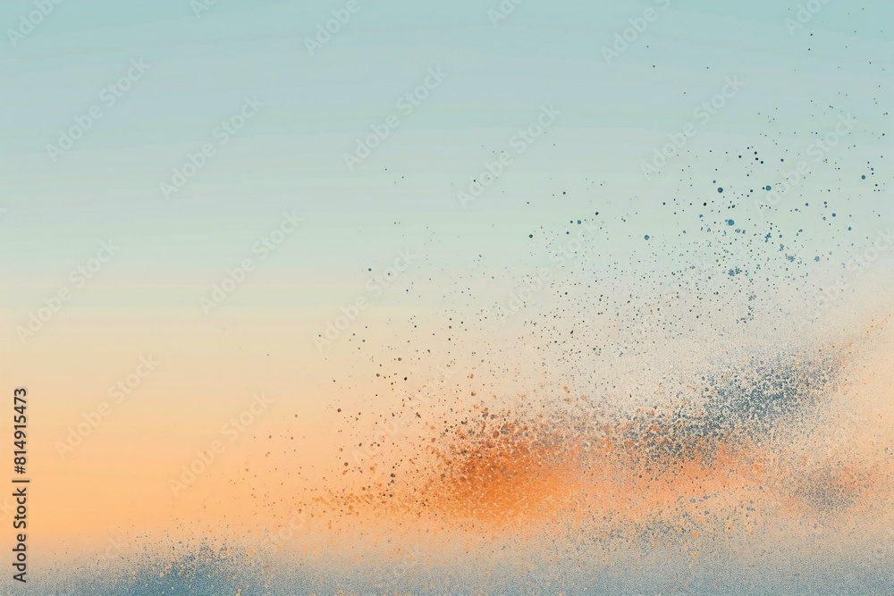 Abstract background of water splashes on the glass at sunset