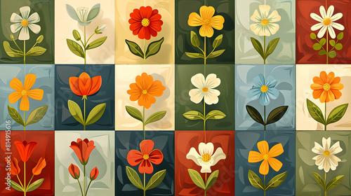 Eco conscious Floral Tiles Design Emphasizing Sustainability and Nature Connection