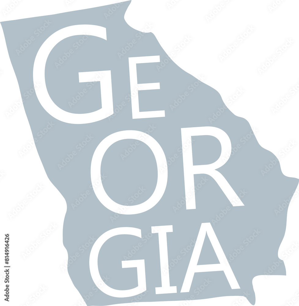 solid drawing of georgia state map. solid drawing of georgia state map.