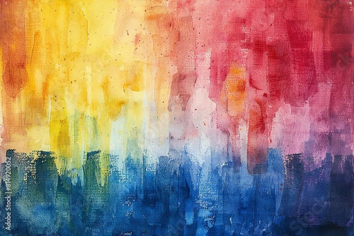 Digital image of  rainbow colored painting of a watercolor background photo
