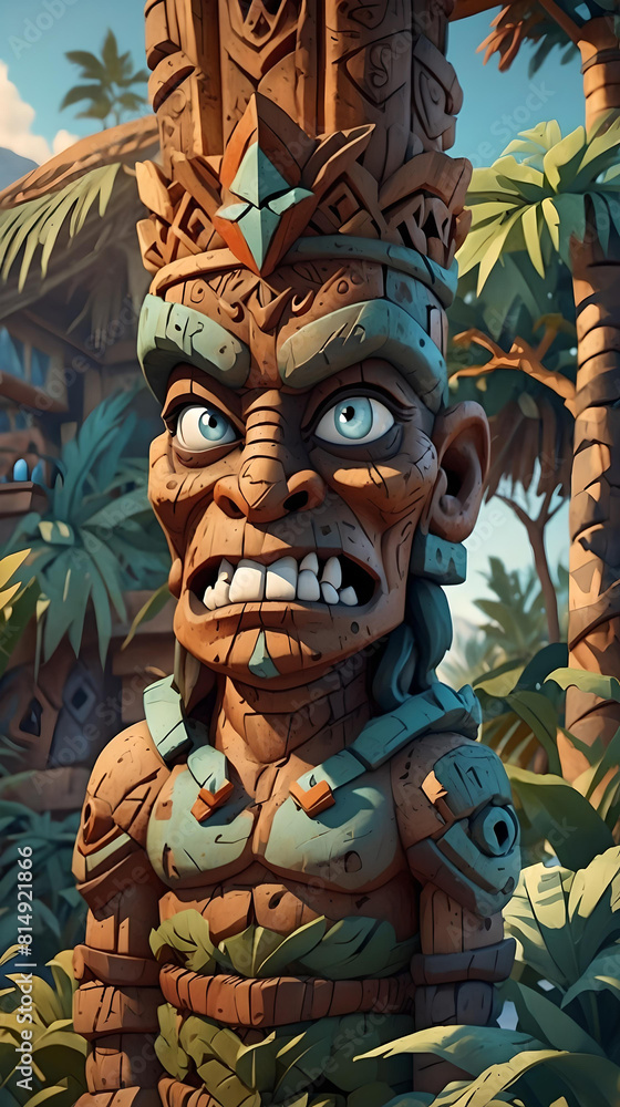 Obraz premium Tiki Totem