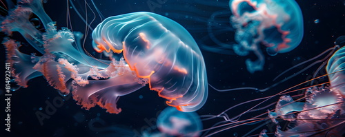 Jellyfish wallpaper colorful nature deepsea photo