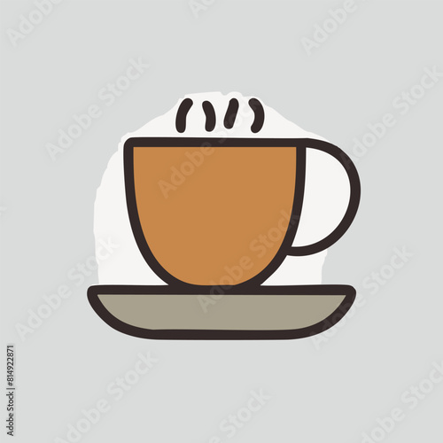 coffee cup flat icon vector art