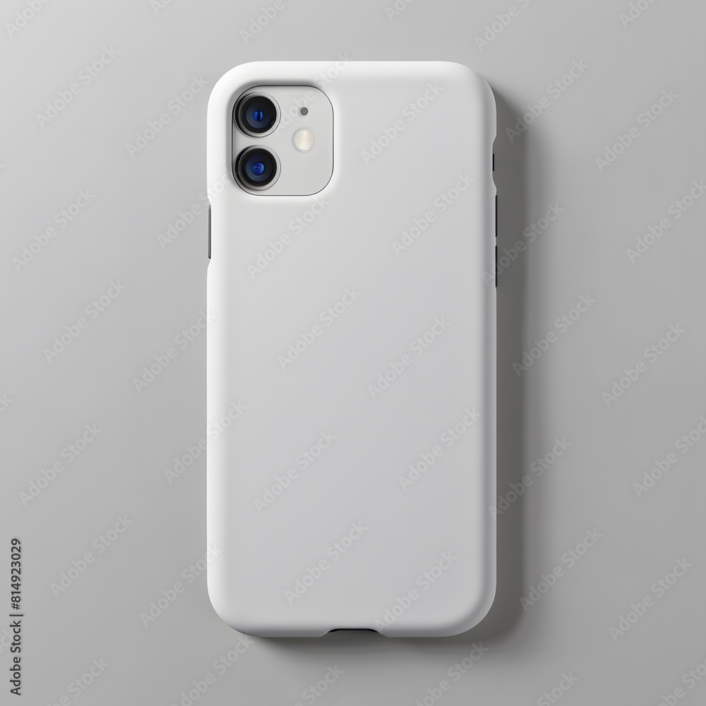 A blank white phone case mockup A blank white phone case mockup