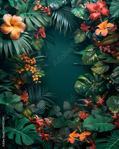 Tropical Leaves With Copy Space