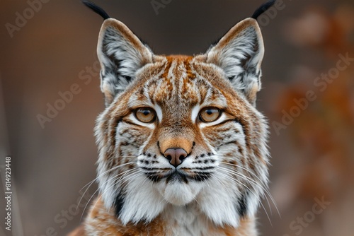 Digital artwork of eurasian lynx close-up portrait , high quality, high resolution photo