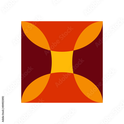 geometric graphics and warm patterns