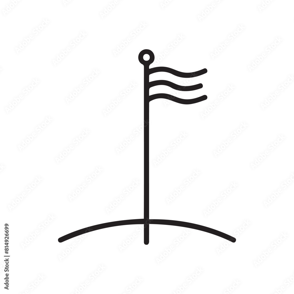 Flag icon vector. A thin line sign. Isolated symbol illustration design. Flag icon vector. A thin line sign. Isolated symbol illustration design.