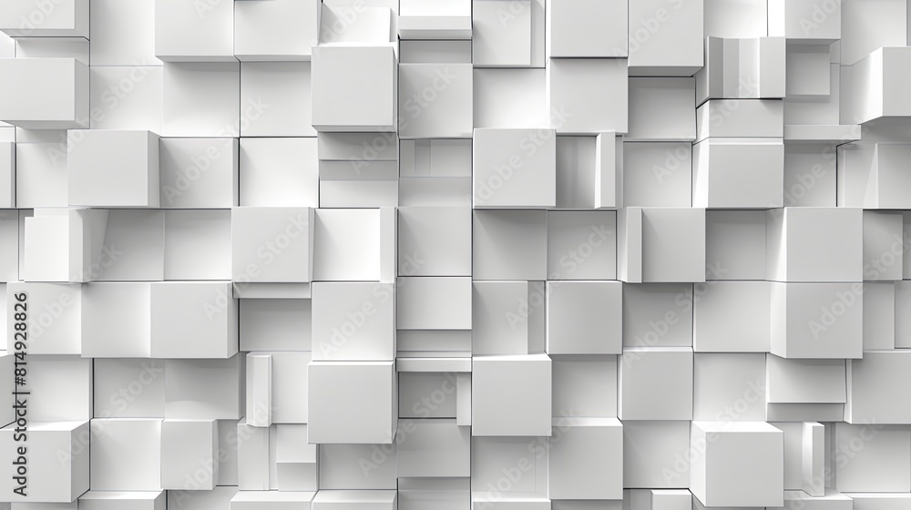 White abstract 3D background of randomly sized cubes. White abstract 3D background of randomly sized cubes.