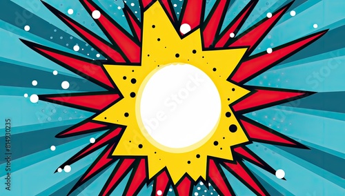 Comic Burst  Pop Art Style Illustration with Playful Comic Bubbles and Lively Dots