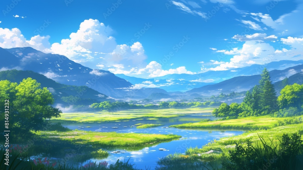 Dreamlike illustrations of serene landscapes