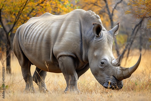 A rhino in its natural habitat