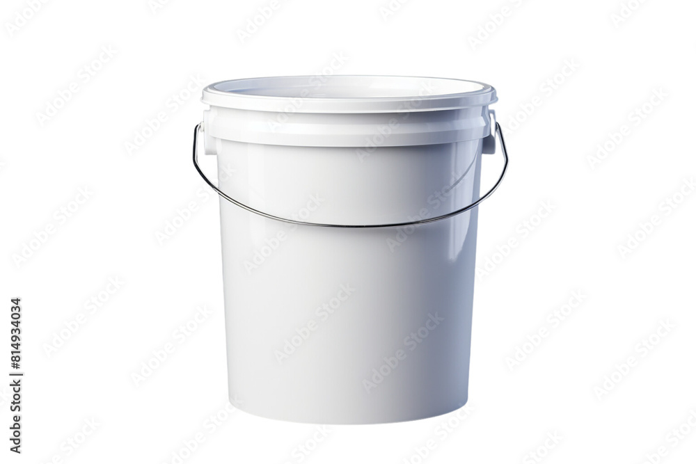 White matte paint paint bucket mockup White matte paint paint bucket mockup