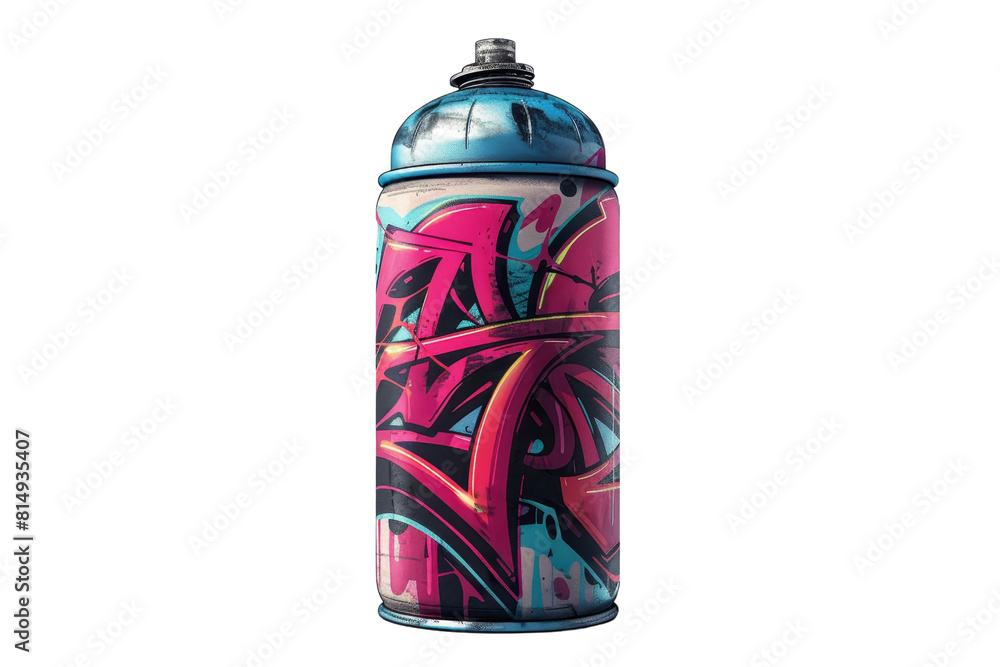 Spray paint can with graffiti-covered. Spray paint can with graffiti-covered.