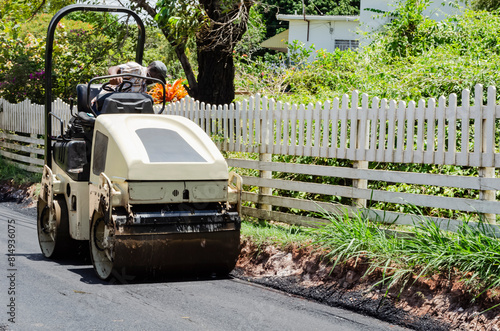 Smoothing Out an Asphalt Road photo