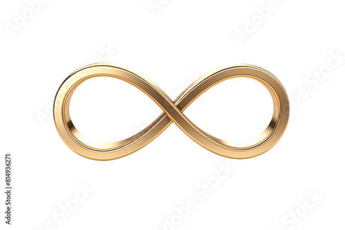 The image is a gold infinity symbol on a black background. It is a symbol of eternity and endless possibilities.