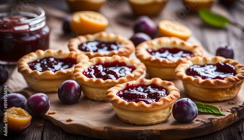 Wallpaper Mural Delicious mini pies filled with jam plum jam
 Torontodigital.ca