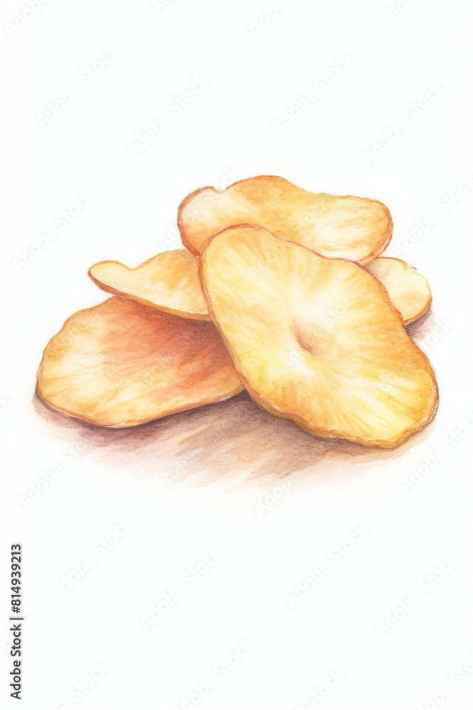 potato chips perfect for dipping, isolated on a white background potato chips perfect for dipping, isolated on a white background