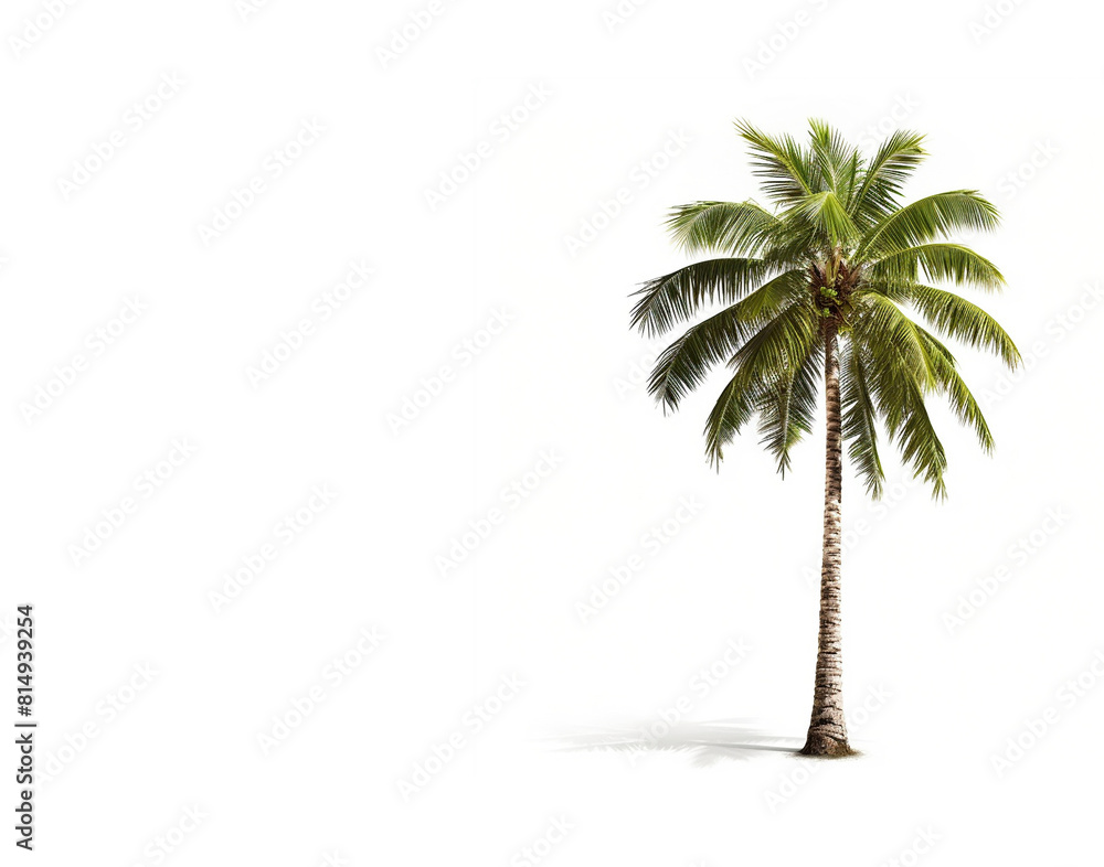 Obraz premium Palm tree with a white background