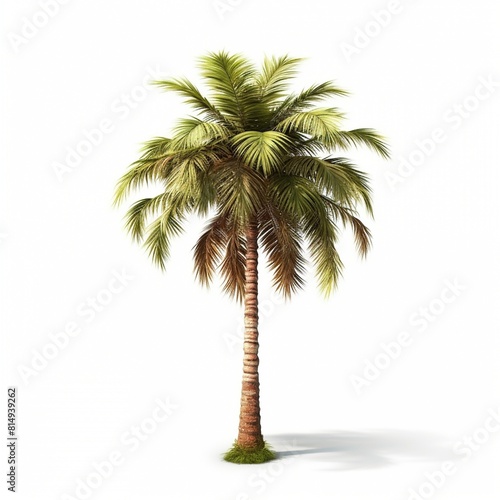 Palm tree with a white background