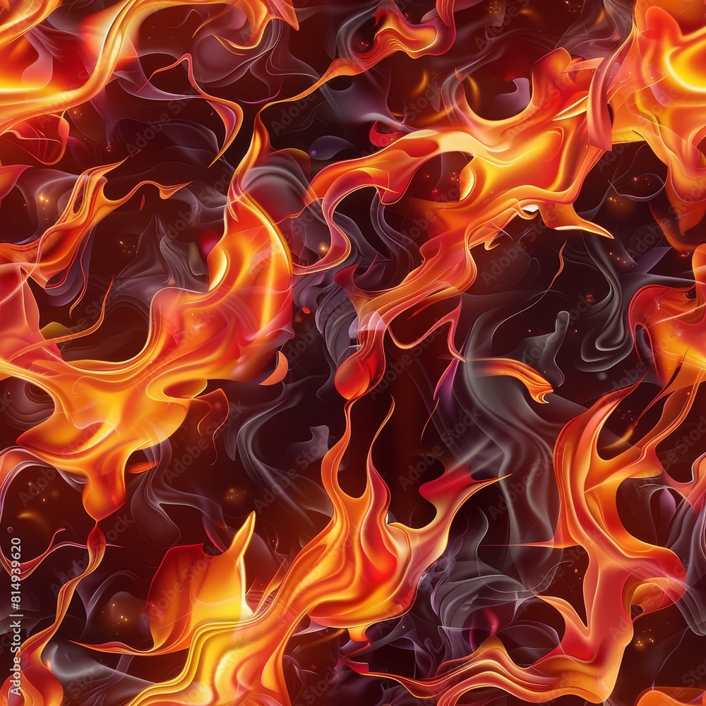 Fire and flames seamless pattern background Fire and flames seamless pattern background