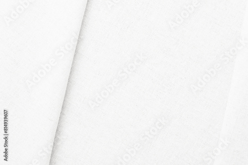 light linen fiber fabric texture, white woven background photo
