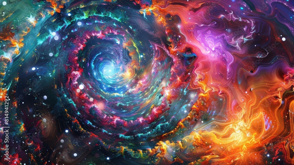 Vibrant whirlwind of psychedelic colors and lights backdrop Vibrant whirlwind of psychedelic colors and lights backdrop