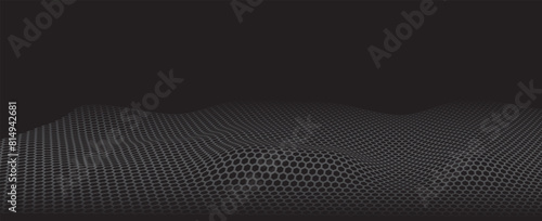 hexagon pattern. Seamless background. Abstract honeycomb background in grey color. Vector illustration